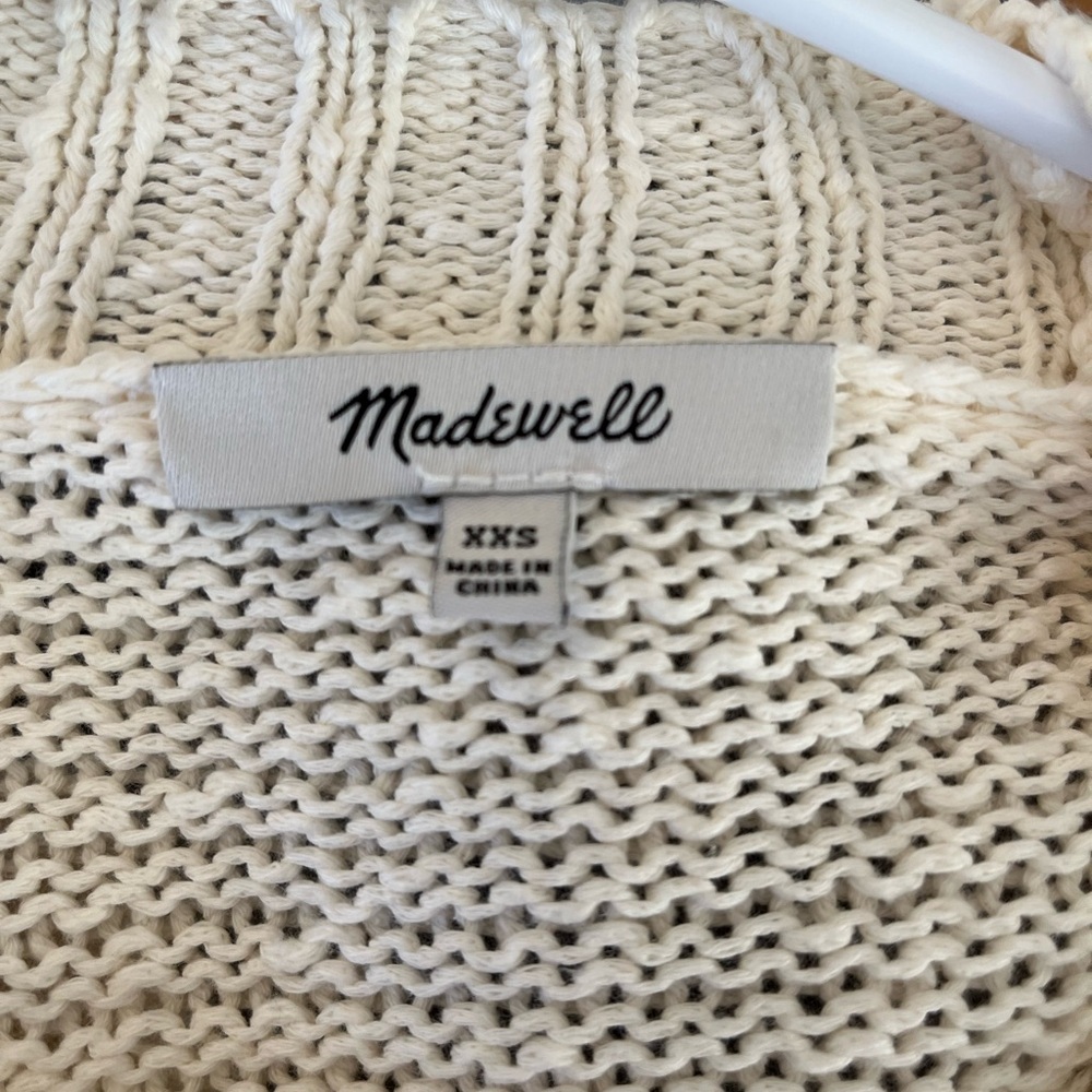 Madewell Cream Ruffled Cardigan Size XXS - Picture 11 of 12